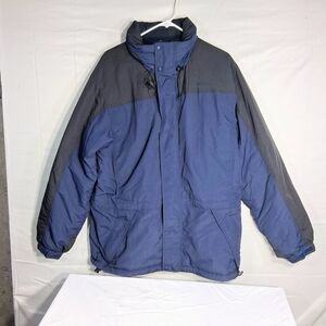 L.L. Bean Men's Med. Thinsulate Lined Full Zip Black And Blue Vintage Parka/Coat